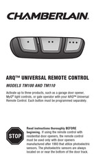 Chamberlain ARQ TM110 Manuel D'instructions