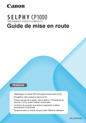 Canon Selphy CP1000 Guide De Mise En Route