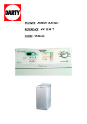 Electrolux Arthur Martin AW 1299 T Manuel D'utilisation