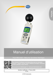 PCE Instruments PCE-WB 20SD Manuel D'utilisation