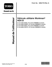 Toro Workman HDX-D Manuel De L'utilisateur