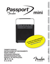 Fender Passport mini Mode D'emploi