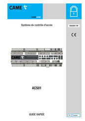 CAME ACS01 Guide Rapide