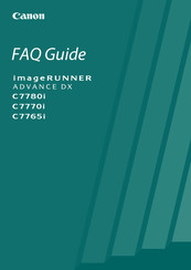 Canon imageRUNNER ADVANCE DX C7765i Foire Aux Questions