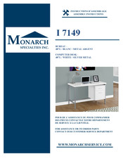 Monarch Specialties I 7149 Instructions D'assemblage