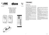 urmet domus duo DS 752-008A Manuel D'instruction Pour L'installateur