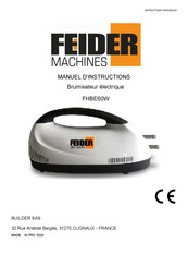 FEIDER Machines FHBE60W Manuel D'instructions