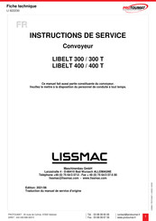 Lissmac LIBELT 400 Instructions De Service