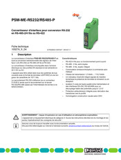 Phoenix Contact PSM-ME-RS232/RS485-P Fiche Technique