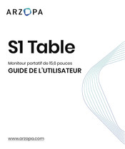 ARZOPA S1 Table Guide De L'utilisateur