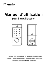 Miuedo Smart Deadbolt Manuel D'utilisation