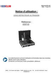 ECOCLIM USX2 Notice D'utilisation