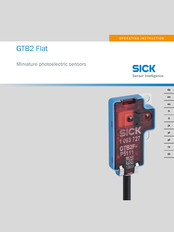 SICK GTB2 Flat Serie Instructions D'opération