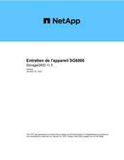 NetApp SG6000 Entretien