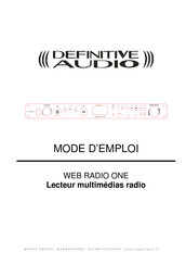 Definitive Audio WEB RADIO ONE Mode D'emploi