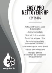 easyclim EASY PRO Nettoyeur HP Mode D'emploi