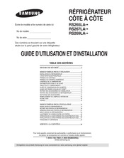 Samsung RS269LA Serie Guide D'utilisation Et D'installation
