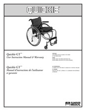 Sunrise Medical Quickie GT Manuel D'instructions