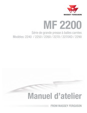 MASSEY FERGUSON 2200 Serie Manuel D'atelier