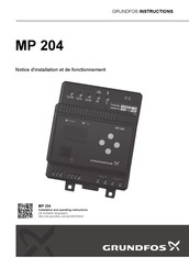 Grundfos MP 204 Notice D'installation Et De Fonctionnement