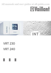 Vaillant VRT 230 Notice D'utilisation
