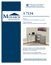 Monarch Specialties I 7134 Instructions D'assemblage