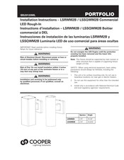 Cooper Lighting Solutions Portfolio LSRWM2B Instructions D'installation