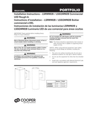 Cooper Lighting Solutions Portfolio LSSQWB2B Instructions D'installation