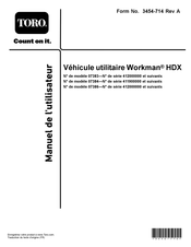 Toro Workman HDX Manuel De L'utilisateur