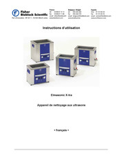Fisher Bioblock Scientific Elmasonic X-tra Serie Instructions D'utilisation
