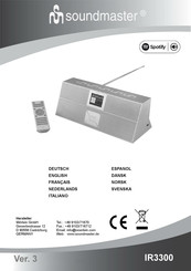 SOUNDMASTER IR3300 Manuel D'instructions