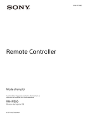 Sony RM-IP500 Mode D'emploi