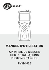 Sonel PVM-1020 Manuel D'utilisation