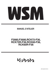 Kubota WSM RCK72-F36 Manuel D'atelier