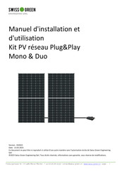 Swiss Green Plug&Play Duo Manuel D'installation Et D'utilisation