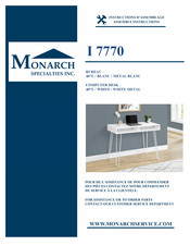 Monarch Specialties I 7770 Instructions D'assemblage