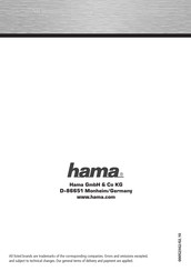 Hama 00052362 Mode D'emploi