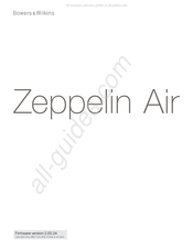 Bowers & Wilkins Zeppelin Air Mode D'emploi