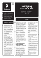 Van Marcke BELO 230024 Instructions D'installation