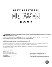 Dimensions Furniture Drew Barrymore Flower Home 1541 Instructions De Montage