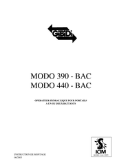 GiBiDi MODO 390 Instructions De Montage