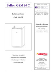 Atlantic 031 039 Instructions Pour L'installateur