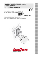 ballan ERG-1 Guide D'instructions