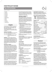 Oj Electronics OCC4 Instructions