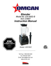 Omcan 23997 Instructions