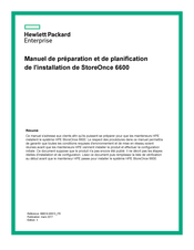 HPE StoreOnce 6600 Manuel De Planification Et D'installation