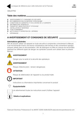 Electrolux Professional COD 602150 Instruction