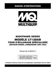 MQ Multiquip NIGHTHAWK LT12DAB Manuel D'instructions