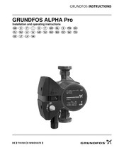 Grundfos ALPHA Pro 25-60 B Manuel D'instructions