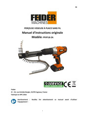 FEIDER Machines FPVP18-2A Manuel D'instructions